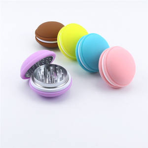 อุปกรณ์สูบบุหรี่แบบเค้ก ขนาด 60 มม. เครื่องบดอะลูมิเนียมรูปมาการอง - Product Image 2