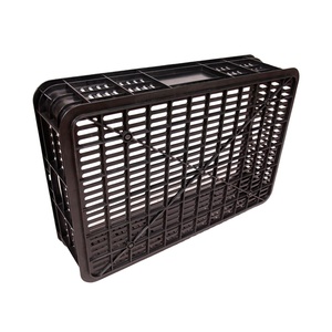 nestable stackable heavy duty mesh type plastic crate for goods storage