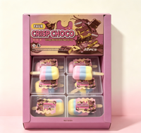 Jouet Sucette Glacée Croustillante et Moelleuse, Faux Chocolat Croustillant, Lot de Sucettes Glacées Colorées, Son Doux, à Presser, Sensoriel, Anti-Stress, Cadeau