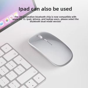 Ratón Inalámbrico Bluetooth Recargable de Modo Dual, con Luz RGB y Clic Silencioso, Ratón para Computadora con USB 2.4G para Laptop, PC y Oficina - Product Image 1