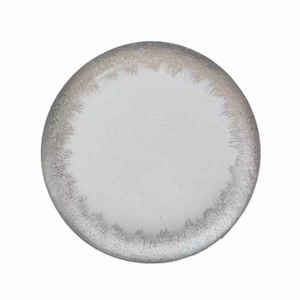 Assiettes de présentation en verre or, argent, rose pour événements, location en gros, mariage, service de table - Product Image 2