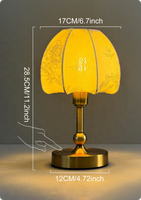 Lampe de bureau en tissu style vintage moderne avec chargement sans fil, intensité réglable par toucher, éclairage d'ambiance sur batterie pour chambre, hôtel, bar