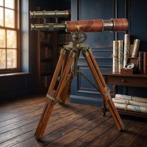 Telescopio Spyglass de latón antiguo con soporte de trípode para aventuras de camping al aire libre - Product Image 4