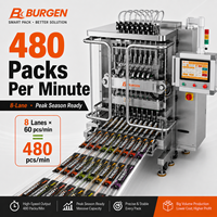 Machine d'emballage automatique de liquides en stick pour gels énergétiques, protéines, électrolytes, haute viscosité, précision de remplissage de 1 %, scellage anti-colmatage