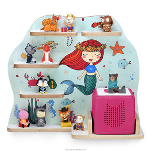 Bonito estante de madera Toniebox <span class=keywords><strong>para</strong></span> almacenamiento de juguetes de baño, impresión Digital magnética <span class=keywords><strong>para</strong></span> niña y niño, diseño de fábrica, venta al por mayor, tema de Arte de cocina - Product Image 1