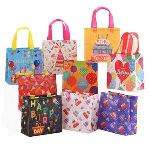 Bolsa de tela no tejida para niños, con diseño de dibujos animados, reciclable, ideal para regalos de Navidad y cumpleaños, la más vendida. - Product Image 1
