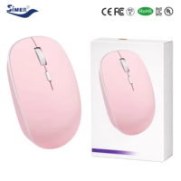 Souris sans fil 2,4 GHz en stock usine pour ordinateur portable et de bureau, modèle Macaron, alimentée par batterie