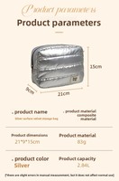 Nouvelle conception de trousse de toilette matelassée en forme de nuage, imperméable, pour le rangement des cosmétiques, idéale pour les voyages