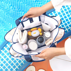 Sac de plage et de bain de grande capacité en maille, idéal pour les croisières, les balsades en <span class=keywords><strong>bateau</strong></span> et la gym, avec bandoulière réglable et poignée de transport portable - Product Image 2