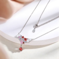 Collier pendentif en argent 925 de luxe avec émeraude taillée en CZ, bijoux fins haut de gamme