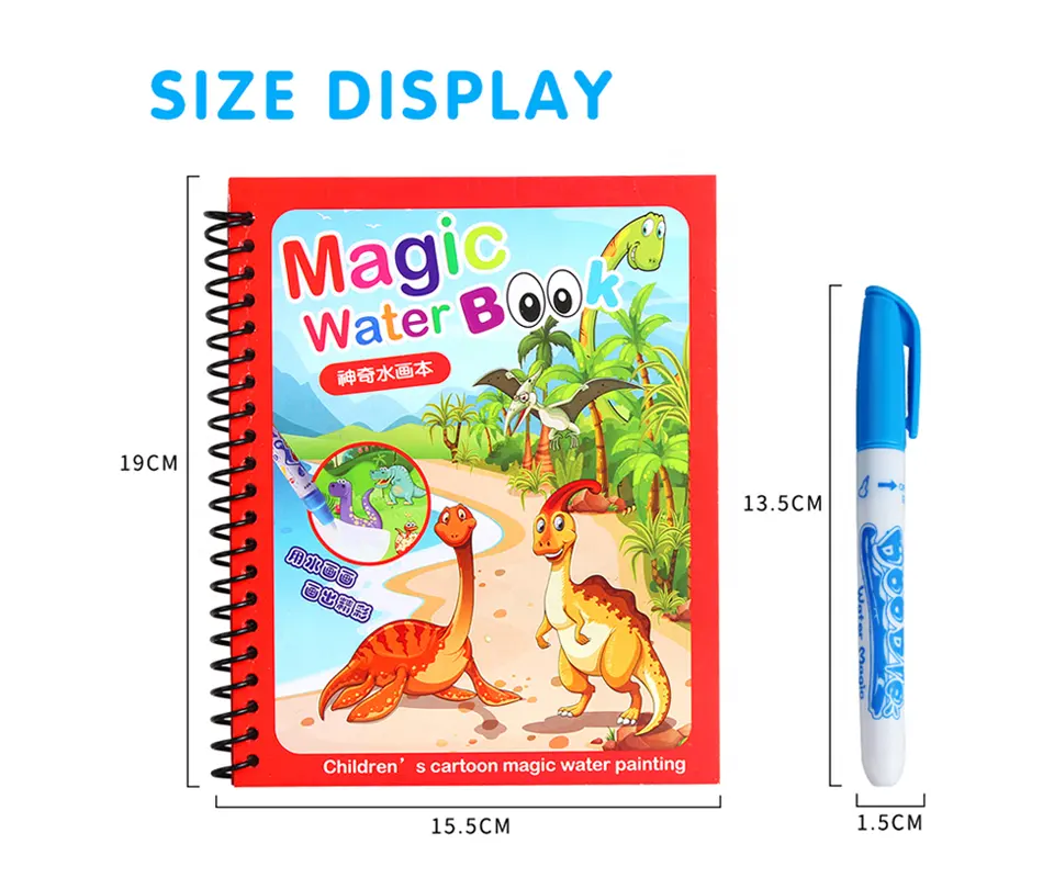 Hot Sale Popular Magic Water Coloring Book Water Doodle Book Drawing Painting Toy for Kids