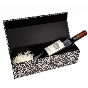 Hot Sale Cheap Custom Luxury Fancy Paper Packaging Black Wine Gift Box, Wholesale Cardboard Foldable Magnetic Single Wine Box