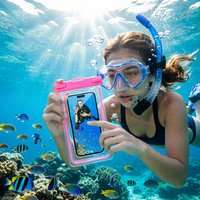 Tas Anti Air Universal untuk Berenang di Pantai, Kantong Pelindung Ponsel Portabel Tahan Air, Sarung Ponsel untuk Menyelam di Bawah Air