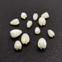 Perles de Pikake sculptées, coquille naturelle, nacre, perles de fleurs de Pikake Jasmine pour bijoux hawaïens vintage