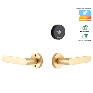 Gold Hot Sell SS304 RFID Hotel Card Door <b>Lock</b> System With Free Management Software Apartment Wooden Handle Smart J03-2 Card Unlo - Product Image 5