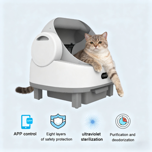 YG-ICB023MAX Akıllı Kedi Tuvaleti Ultra Sessiz Kendi Kendini Temizleyen Otomatik Tuvalet, Uygulama İzleme ve Kediler için Geniş Alan - Product Image 5