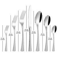 Ensemble de couverts créatifs en acier inoxydable argenté avec design queue de poisson double face (couteau à steak, cuillère et fourchette) pour la restauration
