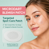 Patchs anti-acné coréens personnalisés en hydrocolloïde à l'acide salicylique, transparents, invisibles, solubles, à micro-aiguilles, OEM, patchs anti-boutons à micro-aiguilles