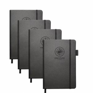 Gratitude Journal Self-Mastery Planner Custom Habit Tracker Leather Hardcover A5 100 Sheets Daily Goal Setting Mindfulness - Product Image 1