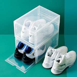 Home Storage Wholesale Stackable Multi-function Flip Clear <b>Container</b> Transparent Drawer Case Plastic Storage Boxes for <b>Shoes</b> - Product Image 4