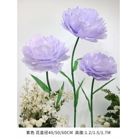 Décoration de scène de mariage Alwaysbloom, fleurs en soie géantes haut de gamme, pivoines et bleuets réalistes, Saint-Valentin