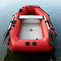 Bateau de pêche gonflable électrique Hailebao pour 2 personnes, avec fond rigide épaissi, radeau de dérive pour rivière et lac