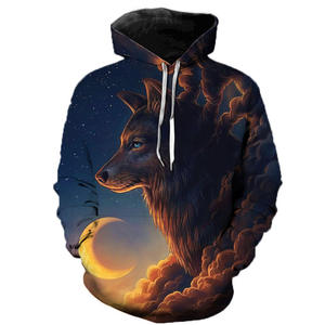 Fitspi 3d Wolf felpe con cappuccio da uomo con cappuccio animale <span class=keywords><strong>lupo</strong></span> stampato felpe con cappuccio tute uomo <span class=keywords><strong>donna</strong></span> giacche divertente felpa con cappuccio Dropshipping - Product Image 3