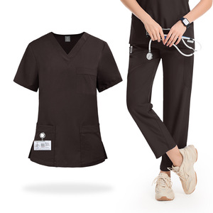 Divise Ospedaliere Unisex Personalizzate con Logo, Set Uniforme da Infermiera XL Elasticizzata, <span class=keywords><strong>Camici</strong></span> Medici da <span class=keywords><strong>Donna</strong></span> in Spandex - Product Image 6