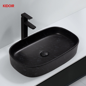 Table de Style Français Noir Céramique Marbre Type <span class=keywords><strong>Wc</strong></span> et Salle de Bain Rectangulaire Lavabos Meubles <span class=keywords><strong>pour</strong></span> Hôtel 5 Étoiles - Product Image 1