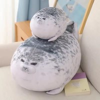 Peluche HY2 Fat Seal avec 4 bébés à l'intérieur, peluche en forme de phoque, jouet en peluche
