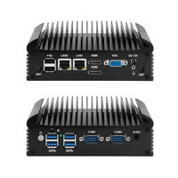 Mini PC sans ventilateur CWWK N305 N150 N100, pare-feu, 2 ports LAN Realtek RJ45, 2 ports RS232 COM, DDR4, 2xHD VGA, ordinateur industriel