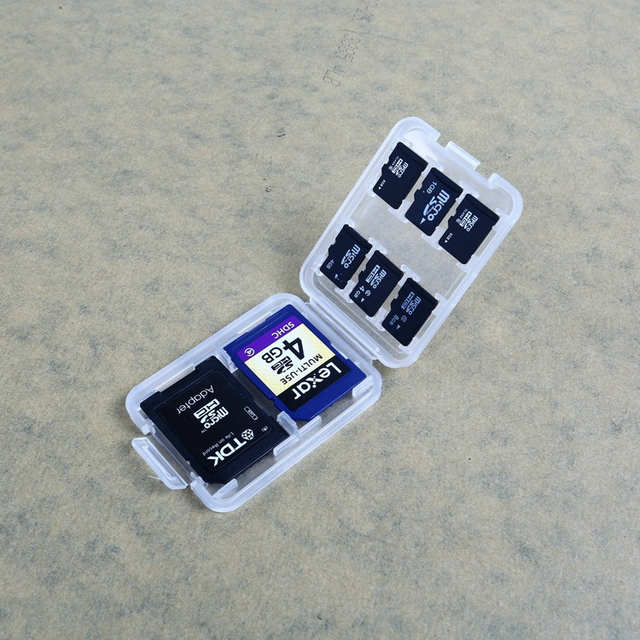 Multi-Function Memory Card Box Kit TF and SD Mobile Camera Storage Card Organizer Memory Card Box Protective Storage