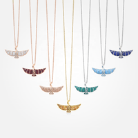Usine directe en gros océan plage bijoux héron pendentif en argent Sterling 925 émail aigrette oiseau pendentif collier