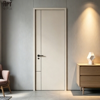 Porte intérieure moderne sur mesure en bois massif, étanche, pour salle de bain et chambre, avec garantie de 2 ans