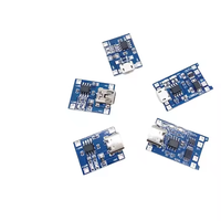 Placa de carga de batería de litio TP4056 18650, 3,6 V/3,7 V/4,2 V 1A con módulo de alimentación de protección contra sobrecarga/sobredescarga