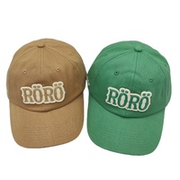 Casquette de baseball non structurée à profil bas à 6 panneaux, avec logo brodé personnalisé en chaîne, en toile de coton et visière légèrement incurvée
