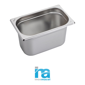 Recipiente para Alimentos GN 1/4 de Acero Inoxidable 18/10, 26.5 × 16.2 × 15 h cm, 598 g, Inox, Macel - Product Image 4