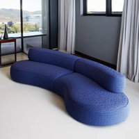 Nuevo Conjunto de Sofás Modulares Reclinables para Sala de Estar, con Tela Curvada y Compresión al Vacío