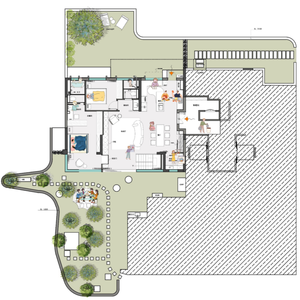 Plans de conception de maisons individuelles avec <span class=keywords><strong>aménagement</strong></span> paysager de <span class=keywords><strong>jardin</strong></span>, plans de maisons modernes - Product Image 1