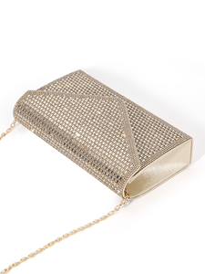 Bell Trendy Famous Brand Square Polyester Sparkling Rhinestone-studded Evening <b>Clutch</b> Bag Women Envelope Wholesale <b>Wedding</b> - Product Image 3