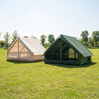 Tente de camping gonflable en PVC imperméable pour l'extérieur, tente de luxe à double couche pour 1 à 2 personnes, adaptée aux quatre saisons
