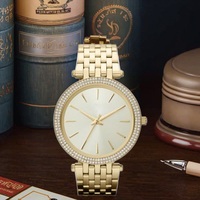 Montre élégante Citizen en acier inoxydable à quartz solaire pour femme, accessoires de mode de luxe, cadran diamanté, or, 3BAR
