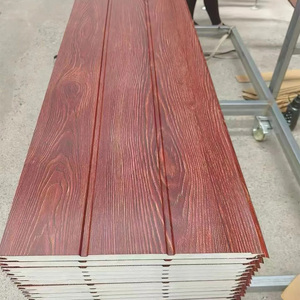 Panneaux muraux sandwich décoratifs en PU, imperméables, modernes, pour extérieur, revêtement mural métallique industriel, <span class=keywords><strong>isolation</strong></span> thermique - Product Image 4