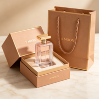Flacons de parfum carrés rechargeables personnalisés 30/50/100ml avec pompe pulvérisatrice et couvercle, flacon de parfum vide avec boîte cadeau, vente en gros