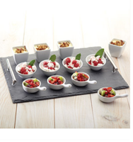 2026 Offre Spéciale 13 pièces apéritif service ensemble apéritif cadeau ensemble ardoise service plateau porcelaine apéritif cuillères, bols et plats