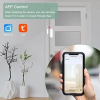 Tuya Zigbee 3.0 Sensor Pintu Jendela Pintar Nirkabel Detektor Kontak Magnetik Alarm Alexa Tuya Hub Diperlukan