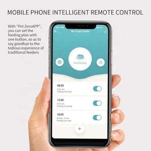 เครื่องให้อาหารสัตว์เลี้ยงอัตโนมัติ Petwant 4.5 ลิตร พร้อมระบบควบคุมผ่านแอพ WIFI สำหรับแมวและสุนัข  พร้อมที่เก็บอาหารและแหล่งจ่ายไฟคู่แบบชาร์จได้ - Product Image 6