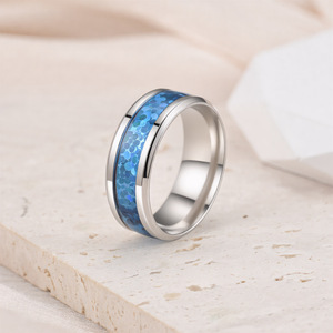 <b>Titanium</b> Steel <b>Ring</b> Fashionable Deep Sea <b>Ring</b> With Cool And Changing Color Design Men's And Women's Matching Trendy Item <b>Ring</b> - Product Image 3