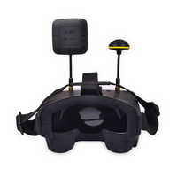 Lunettes FPV longue portée HD 5.8G LS-800D avec écran séparé de 5 pouces, casque VR RC haute sensibilité, batterie incluse