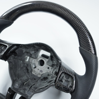 Volant personnalisé en fibre de carbone pour Volkswagen Scirocco Jetta Golf 6 Polo Gti Mk6 6 R avec cuir perforé